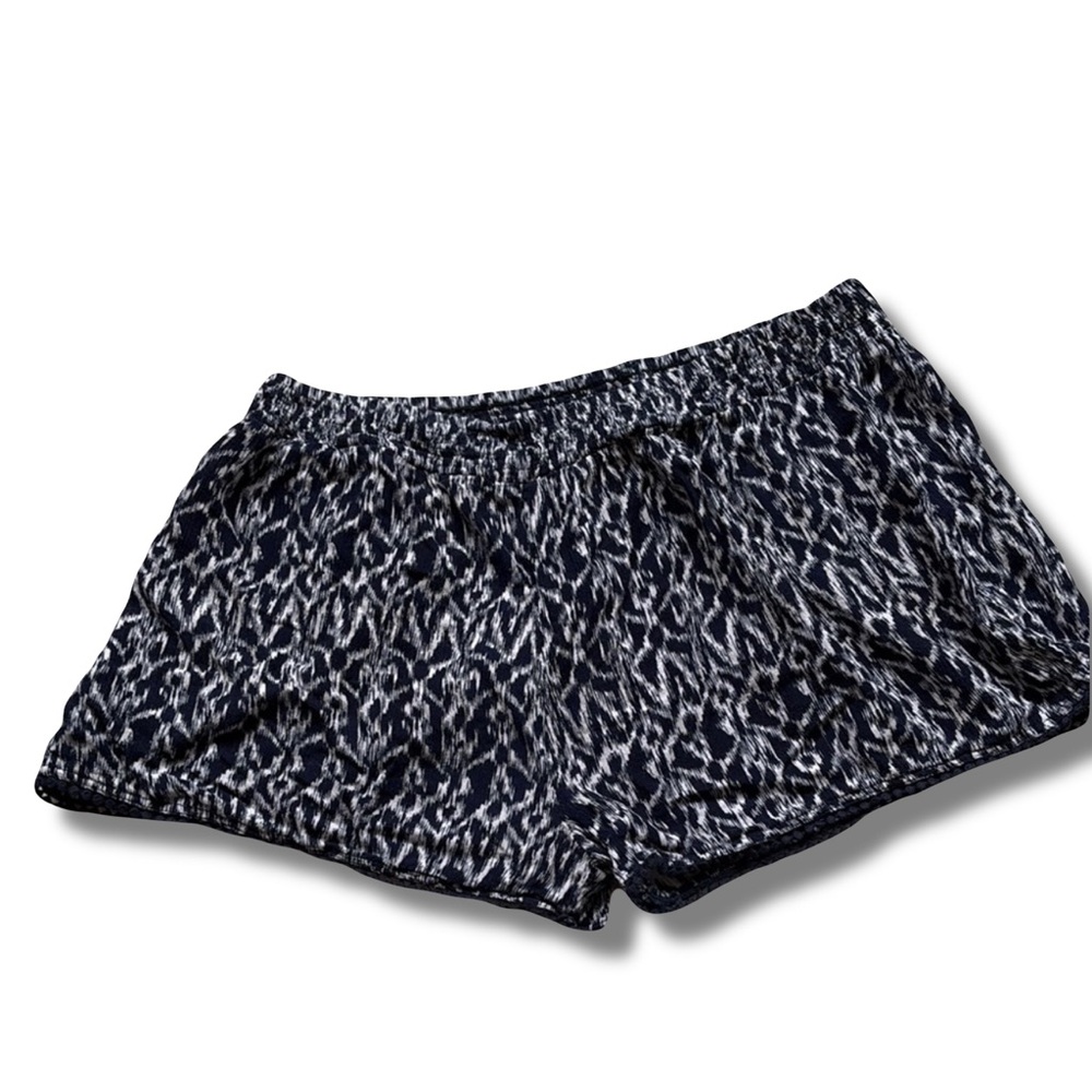 Ardene Blue and White Boho Shorts Medium